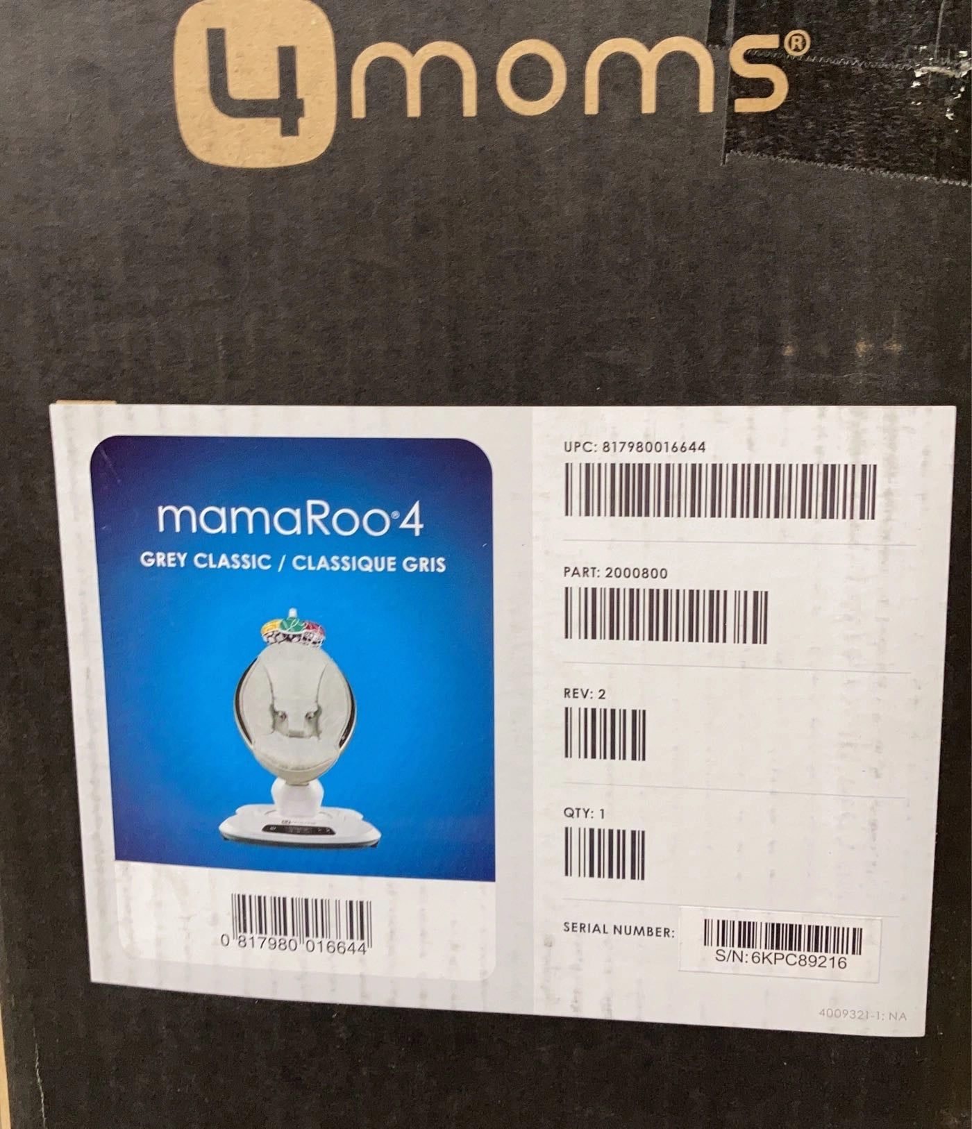 4moms MamaRoo 4, Grey Classic