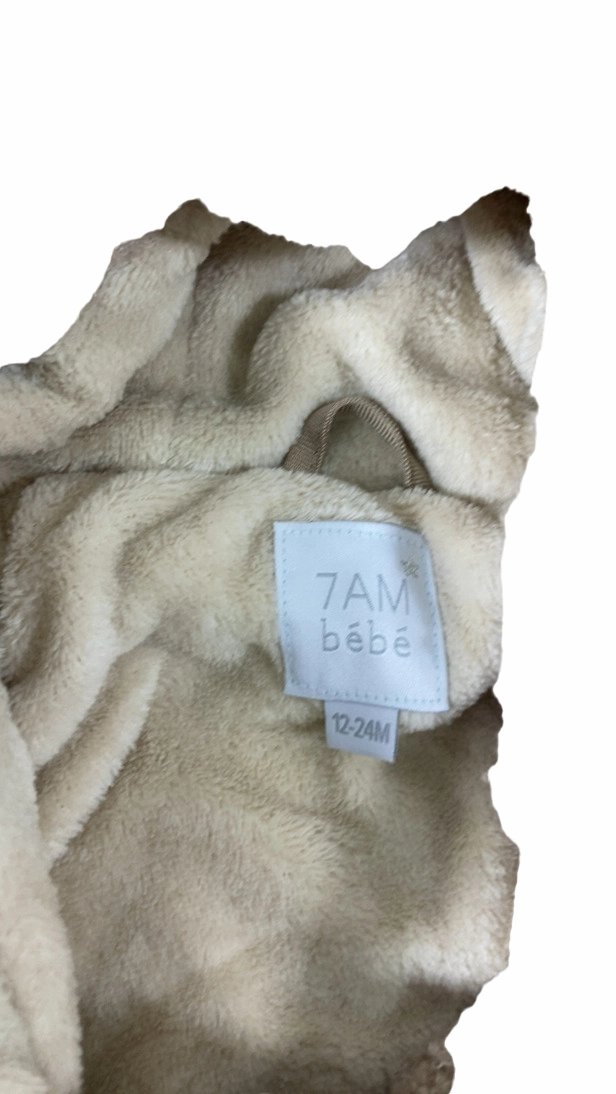 7 A.M. Enfant Teddy Jumpsuit Bebe, Oatmeal, 12-24 months