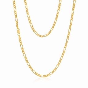 9ct Yellow Gold Copperfilled 50cm Figaro Chain