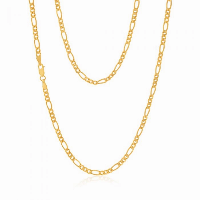 9ct Yellow Gold Copperfilled 50cm Figaro Chain