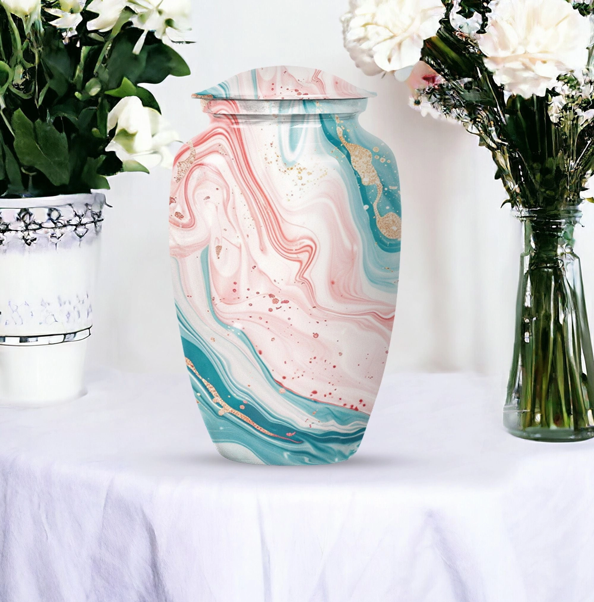 Abstract Memorial Human Urns for Ashes