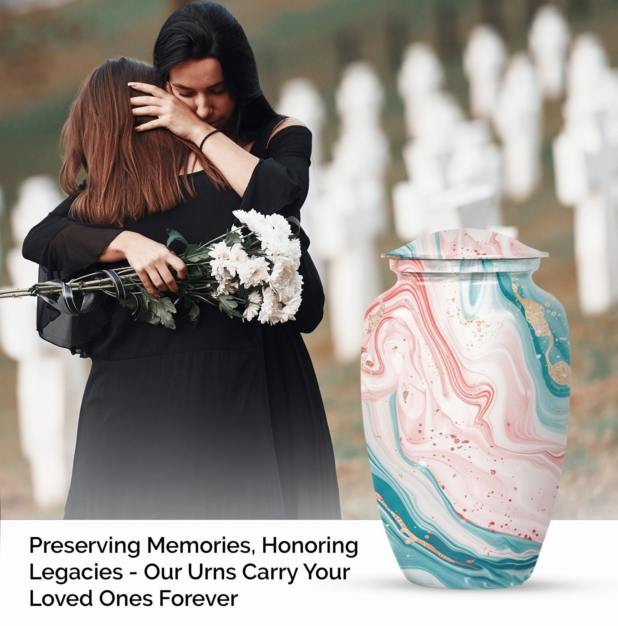 Abstract Memorial Human Urns for Ashes