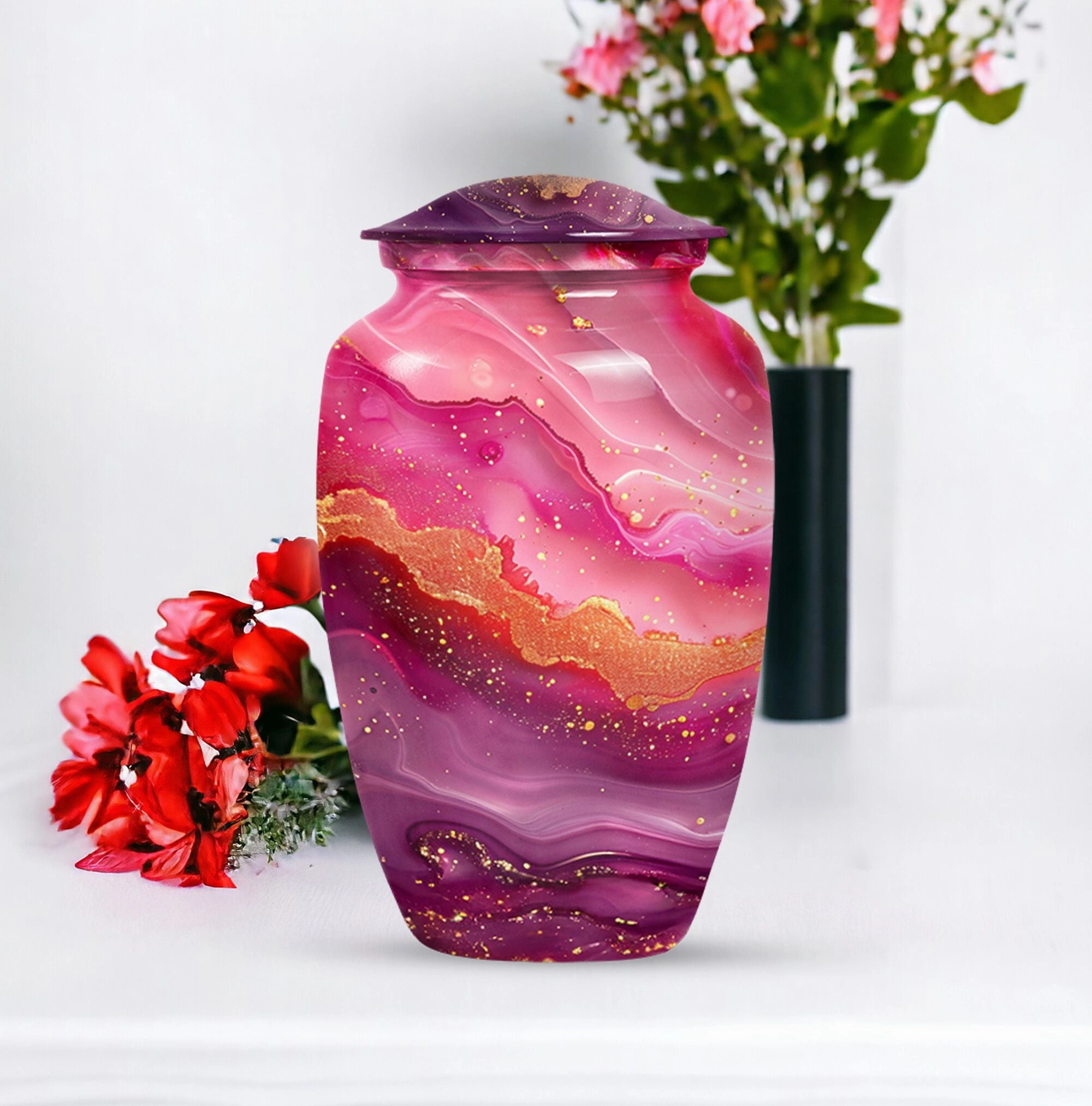 Abstract Remembrance Vessel: Medium Human Ash Funeral Infinity