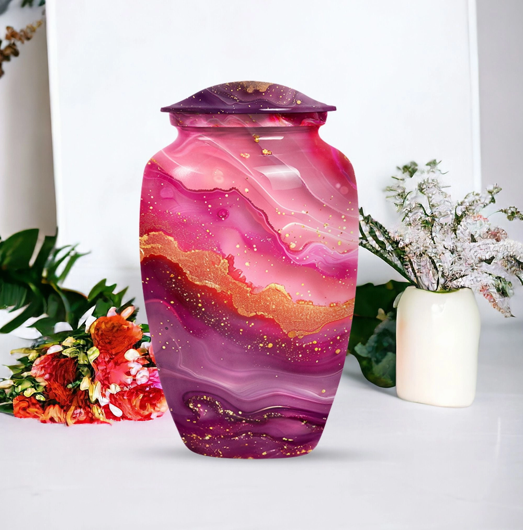 Abstract Remembrance Vessel: Medium Human Ash Funeral Infinity