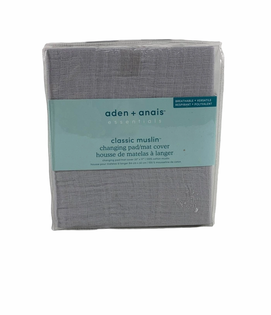 Aden   Anais Essentials Changing Pad Cover, Solid Dyed Grey