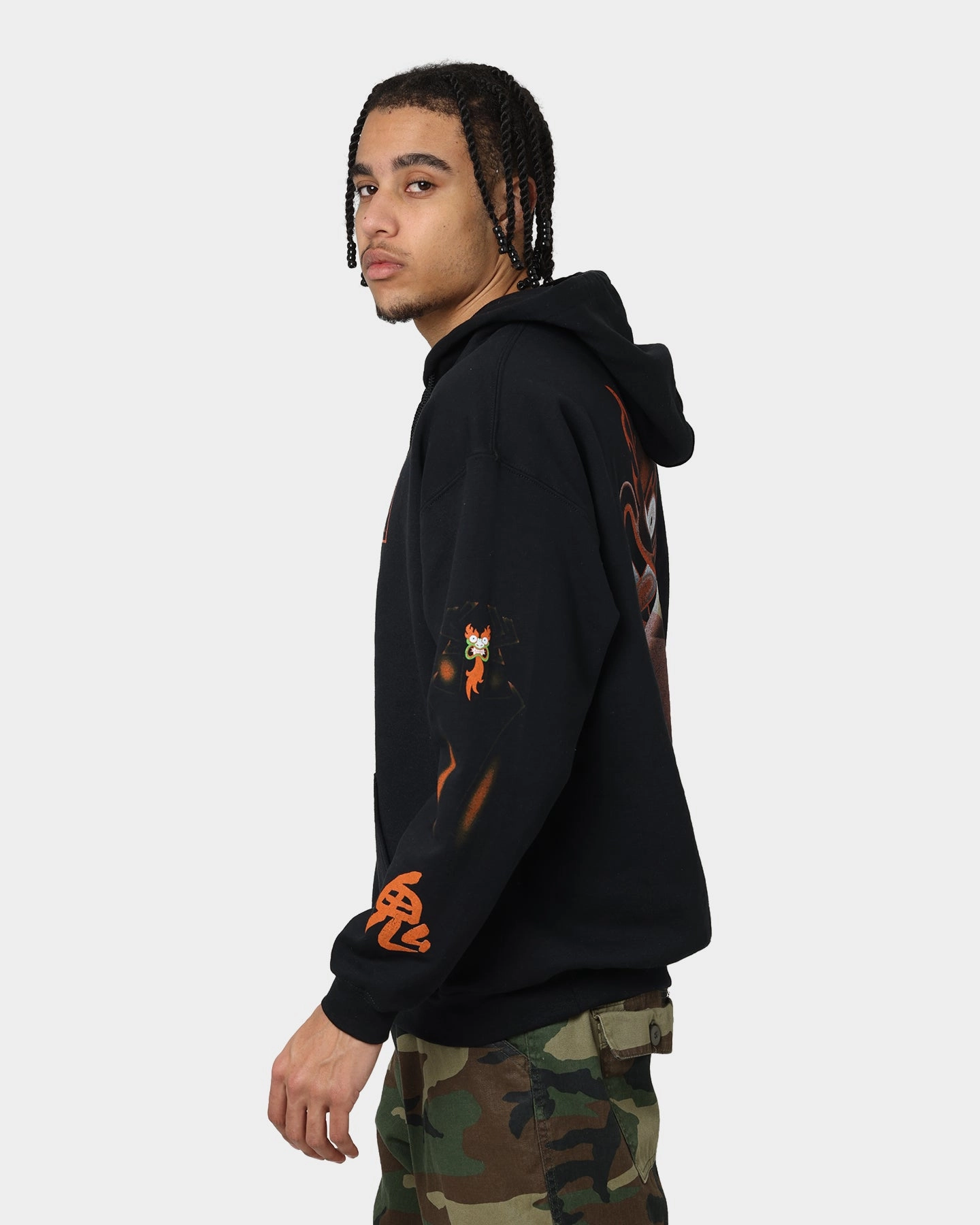 American Thrift X Samurai Jack Samurai Jack Hoodie Black