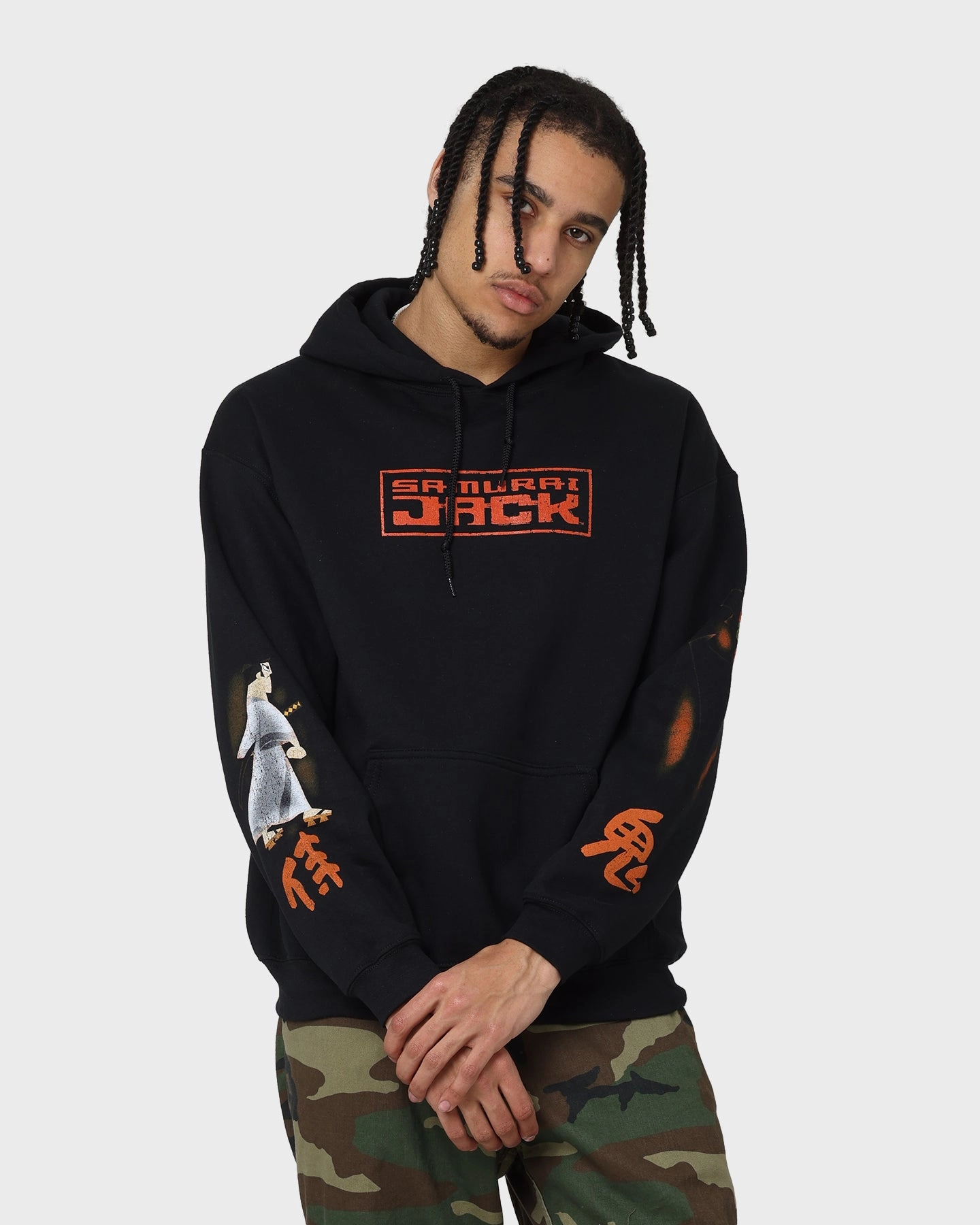 American Thrift X Samurai Jack Samurai Jack Hoodie Black