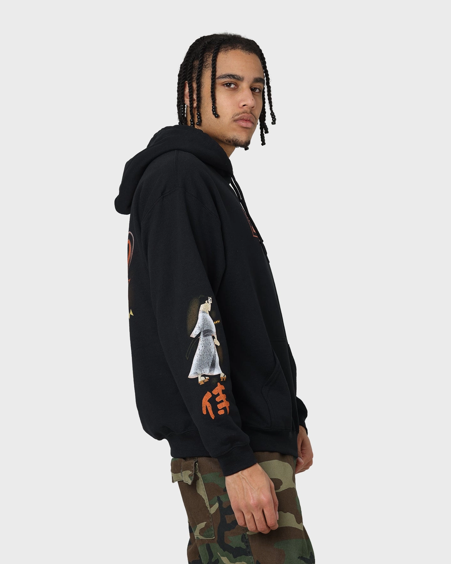 American Thrift X Samurai Jack Samurai Jack Hoodie Black