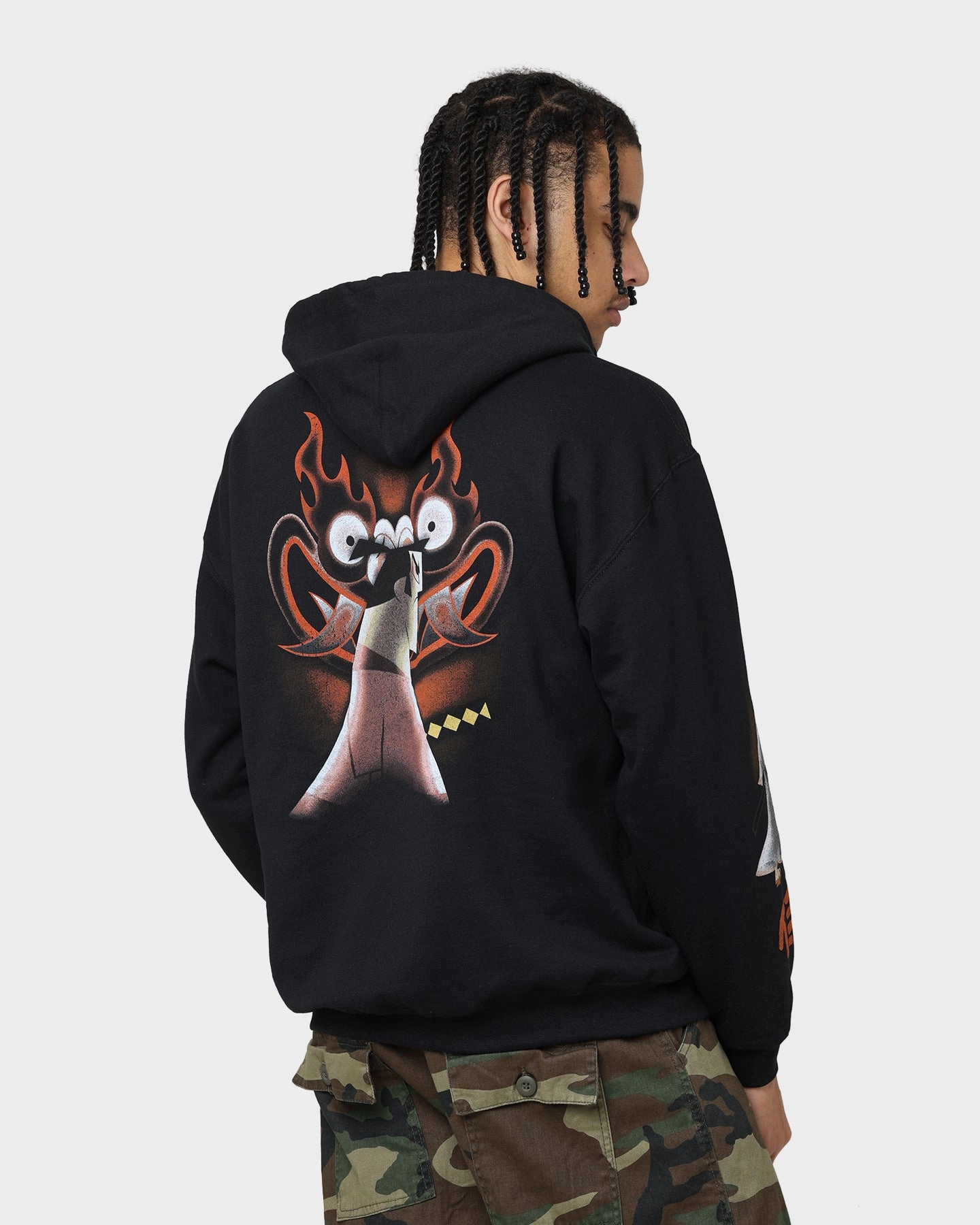American Thrift X Samurai Jack Samurai Jack Hoodie Black