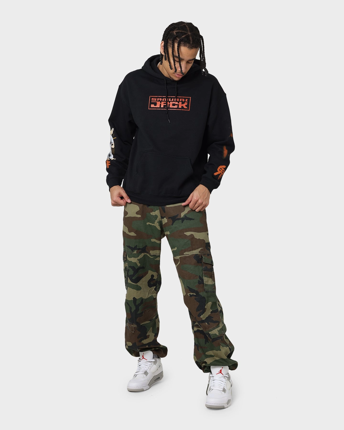 American Thrift X Samurai Jack Samurai Jack Hoodie Black