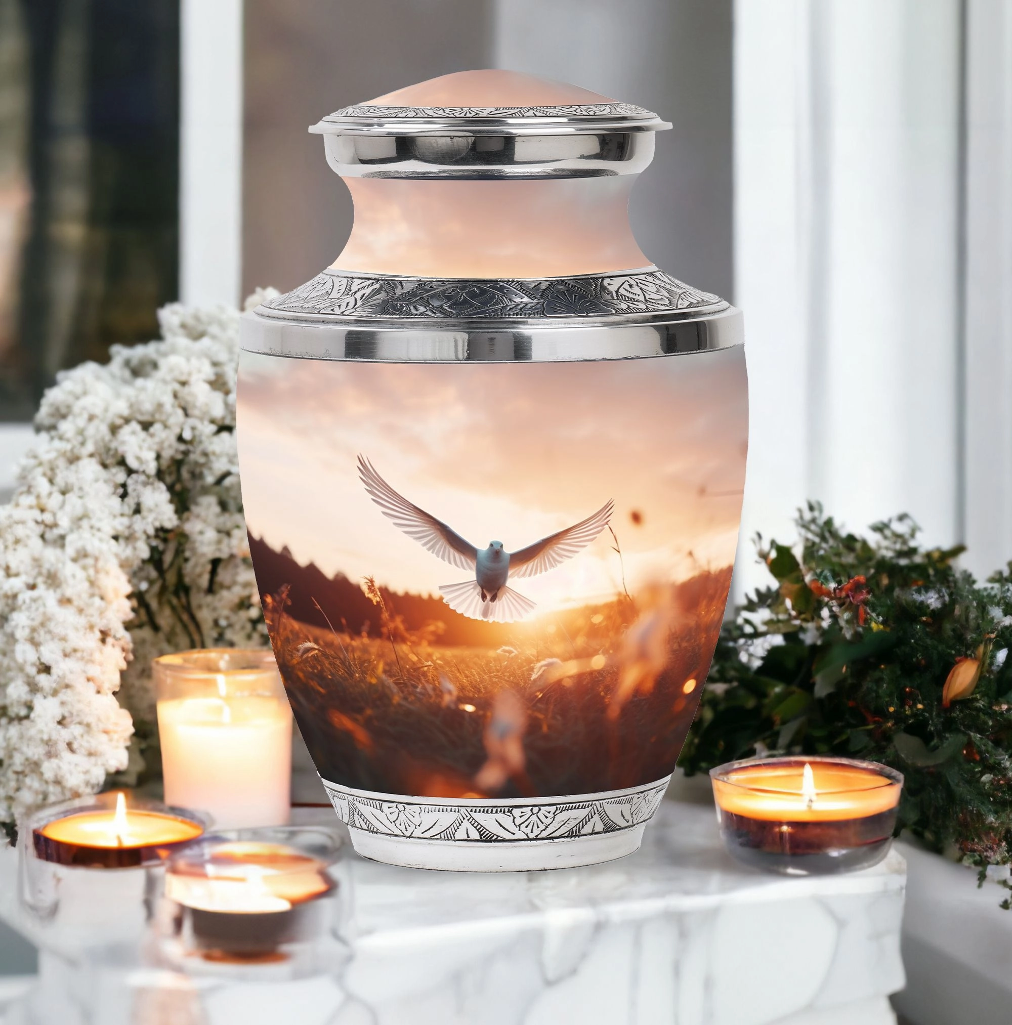Angel Dove Memoriam: Timeless Aluminium Cremation Urn