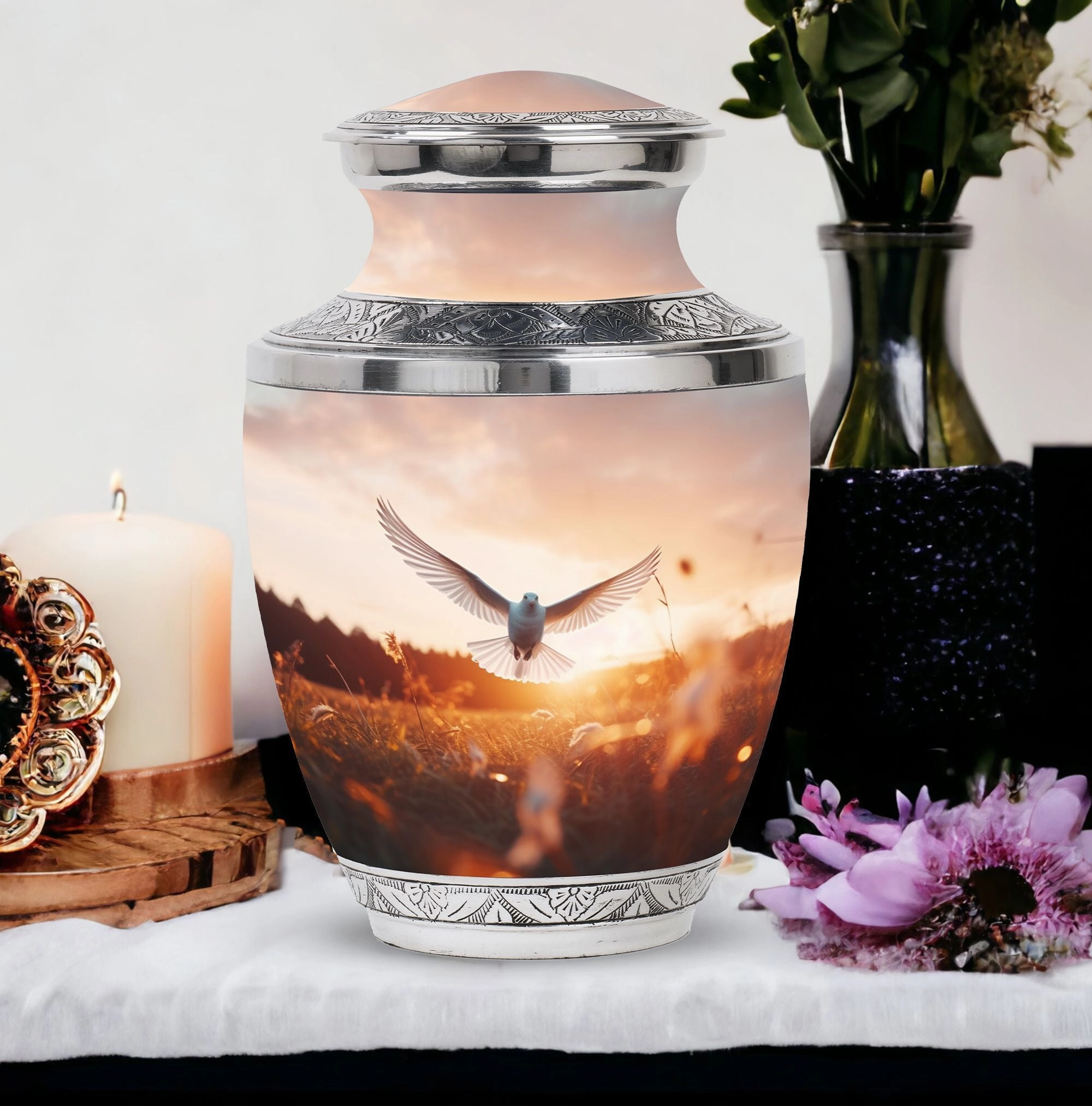 Angel Dove Memoriam: Timeless Aluminium Cremation Urn