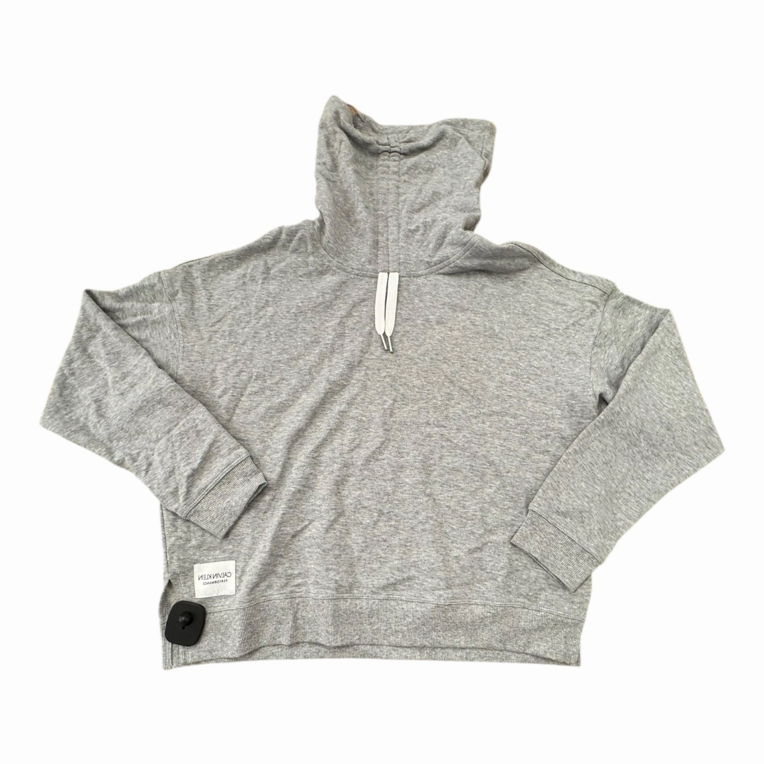 Athletic Sweatshirt Collar By Calvin Klein Performance In Grey, Size:S