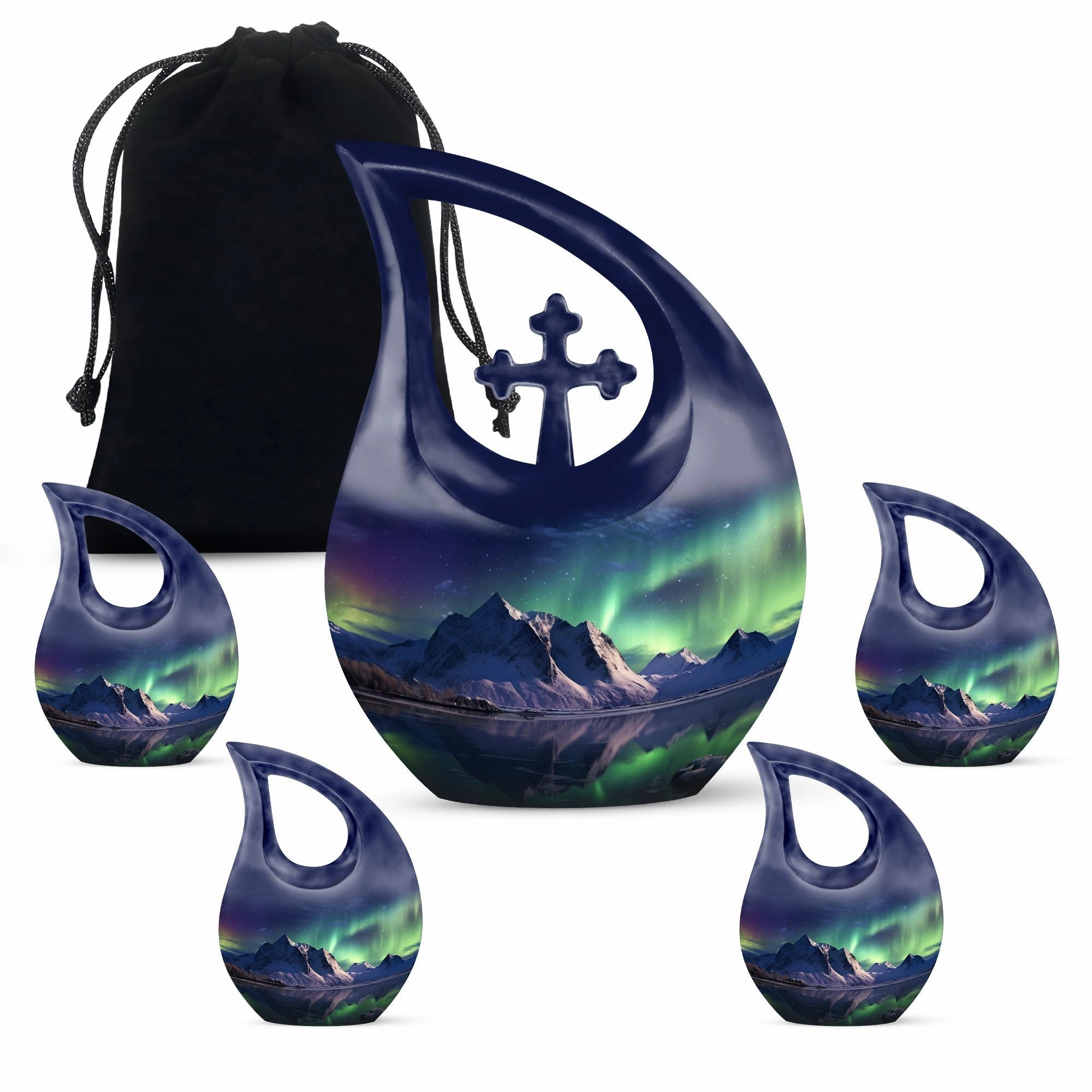 Aurora Urn - Northern Lights Peaceful Cremation Urn