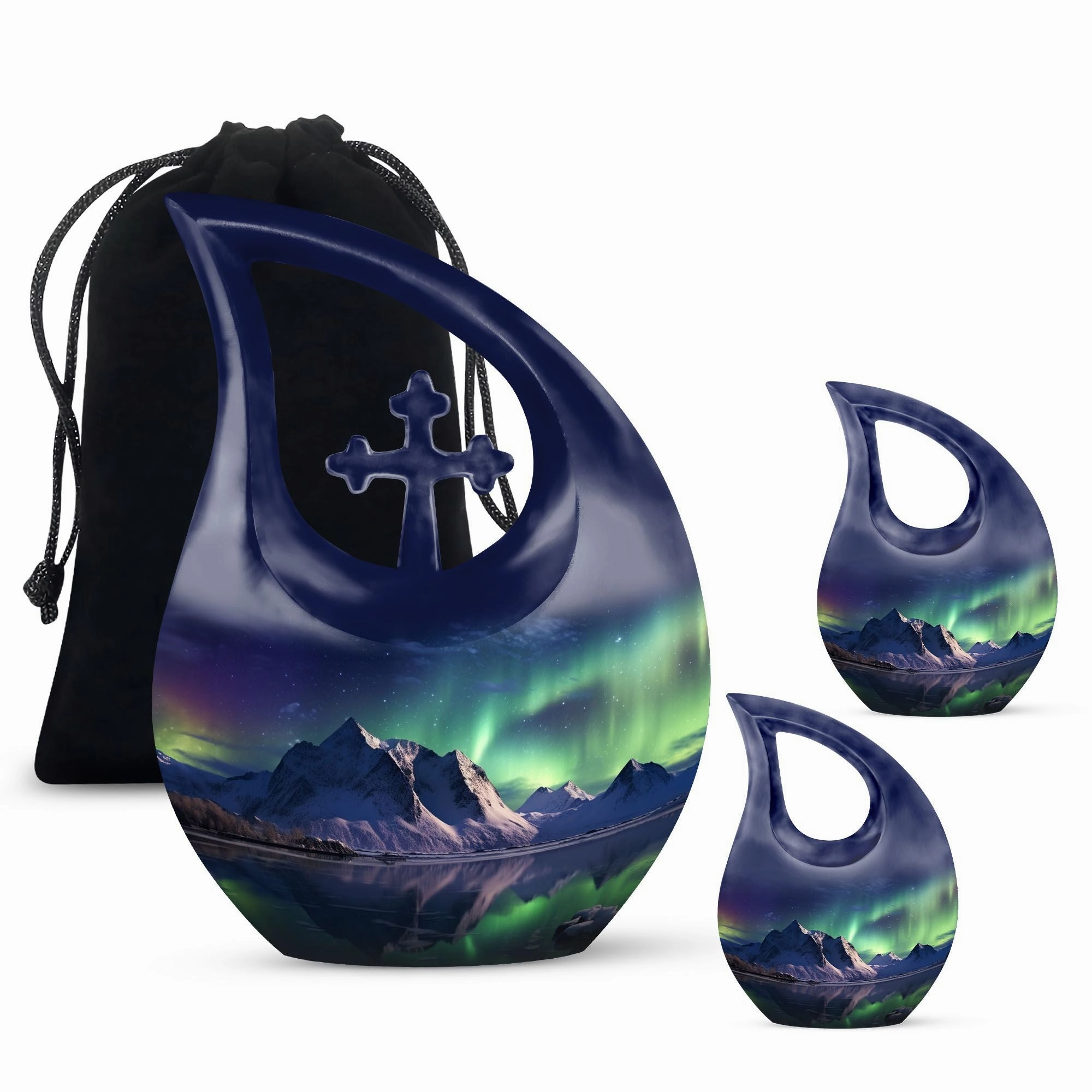 Aurora Urn - Northern Lights Peaceful Cremation Urn