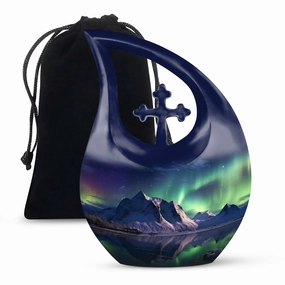 Aurora Urn - Northern Lights Peaceful Cremation Urn
