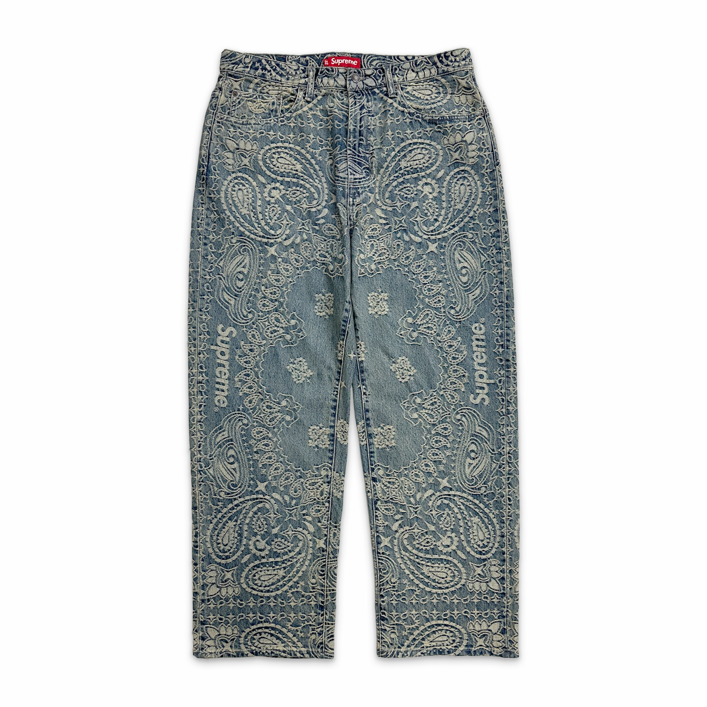 Bandana Jacquard Baggy Jean Dirty Indigo