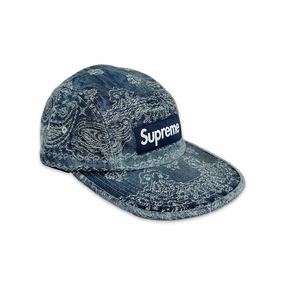 Bandana Jacquard Denim Camp Cap Dirty Indigo