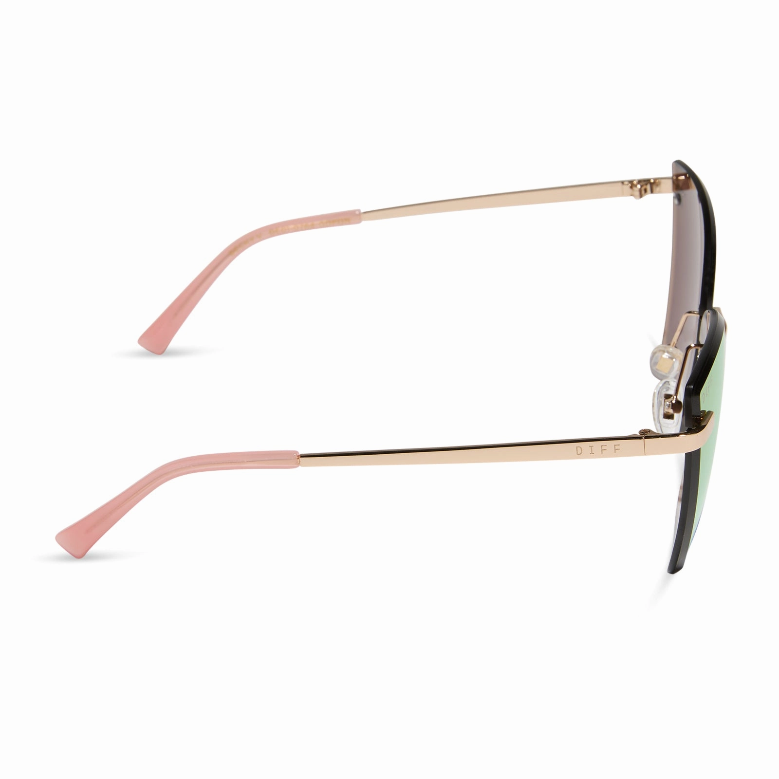 BECKY V - GOLD   PEACH MIRROR SUNGLASSES