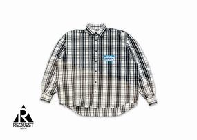 Bleached My Name Is Flannel Black White Blue