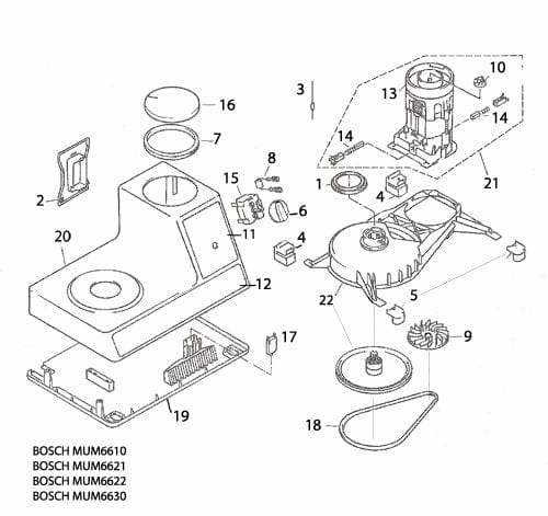 Bosch upper drive bushing mum66 095489 Bearing