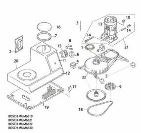 Bosch upper drive bushing mum66 095489 Bearing