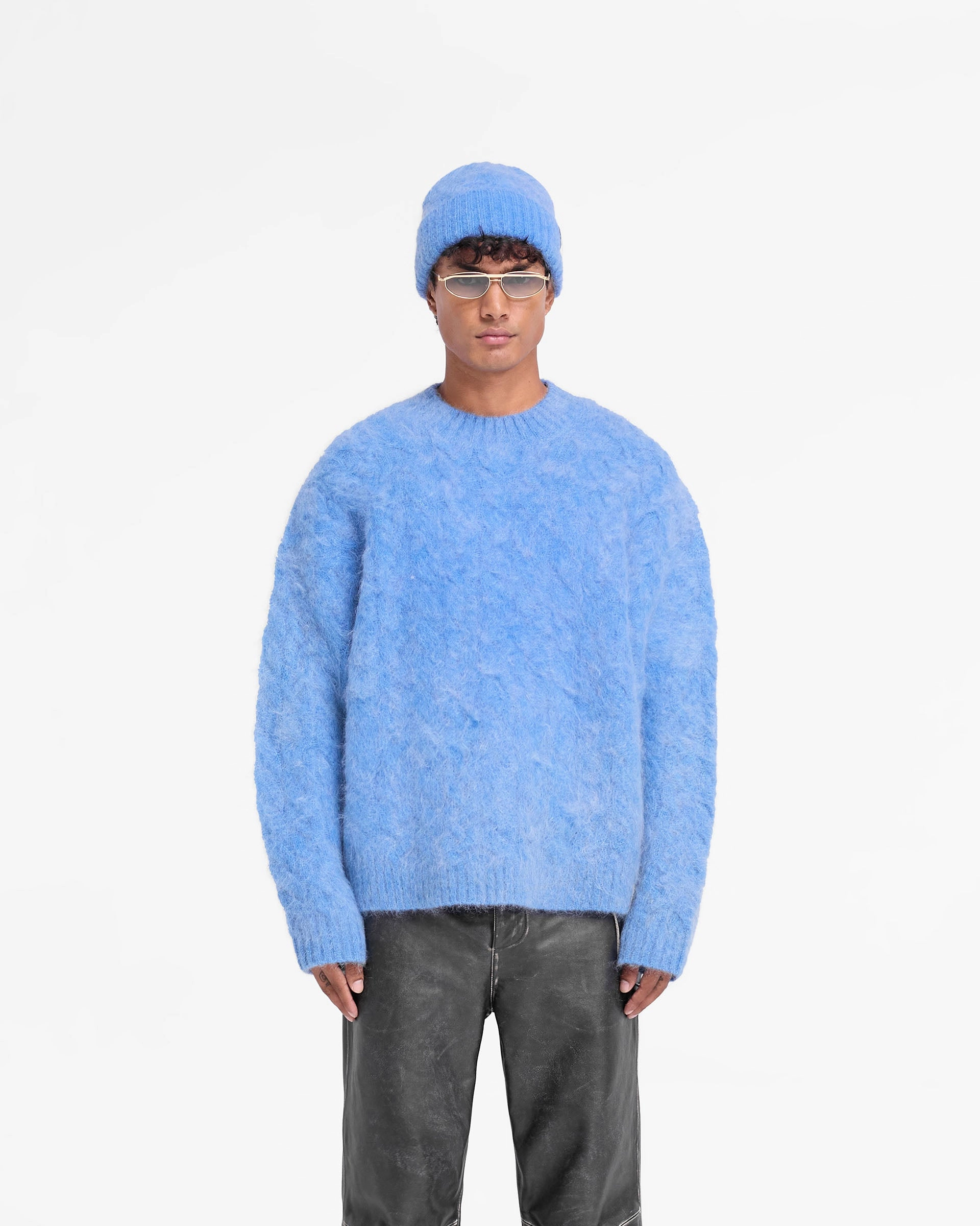Cable Knit Sweater - Electric Blue