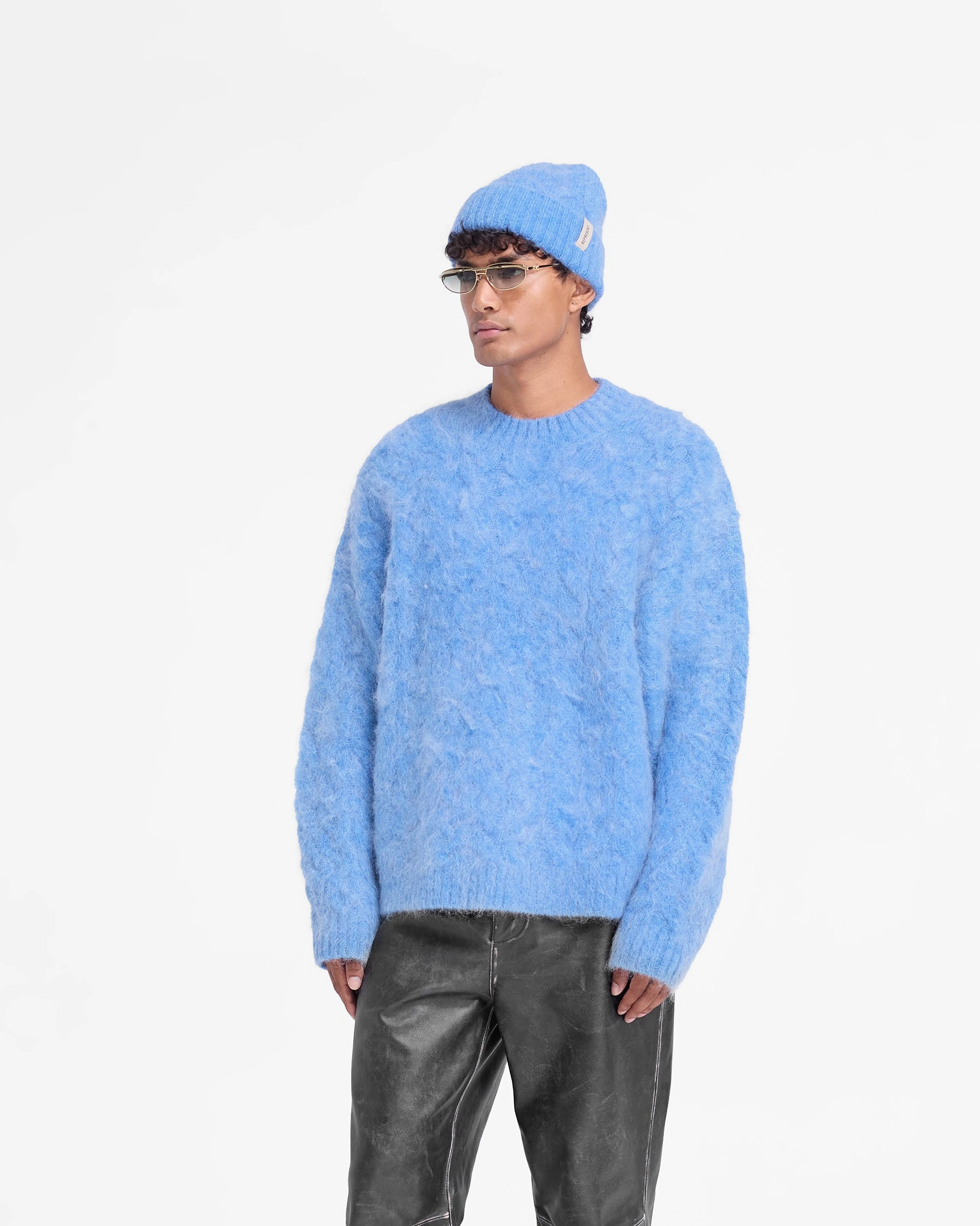 Cable Knit Sweater - Electric Blue