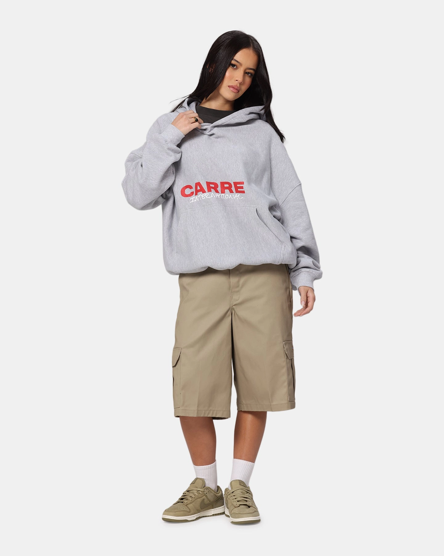 Carre Handdrawn Hoodie Light Marle