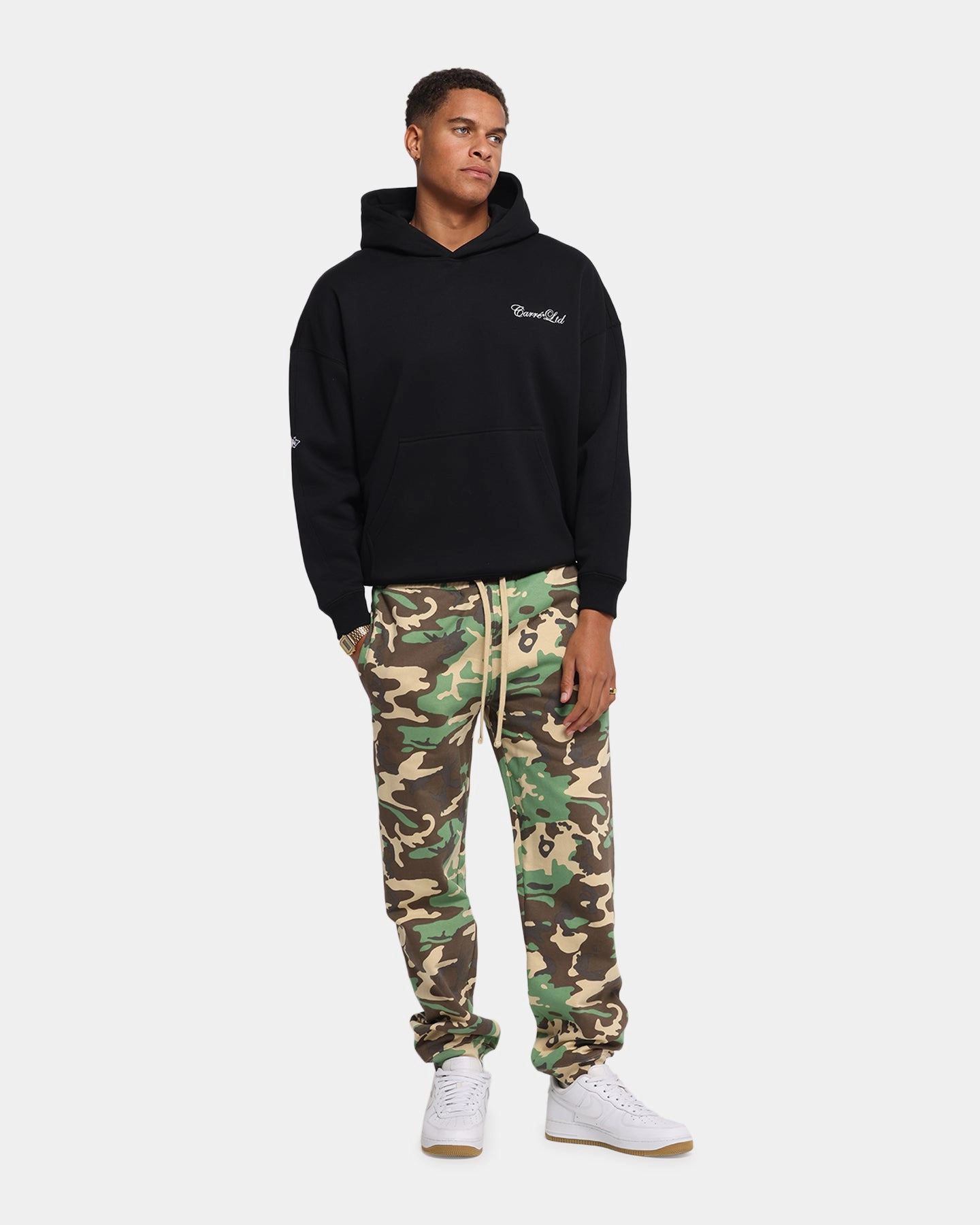 Carre Rosebud Oversized Hoodie Black