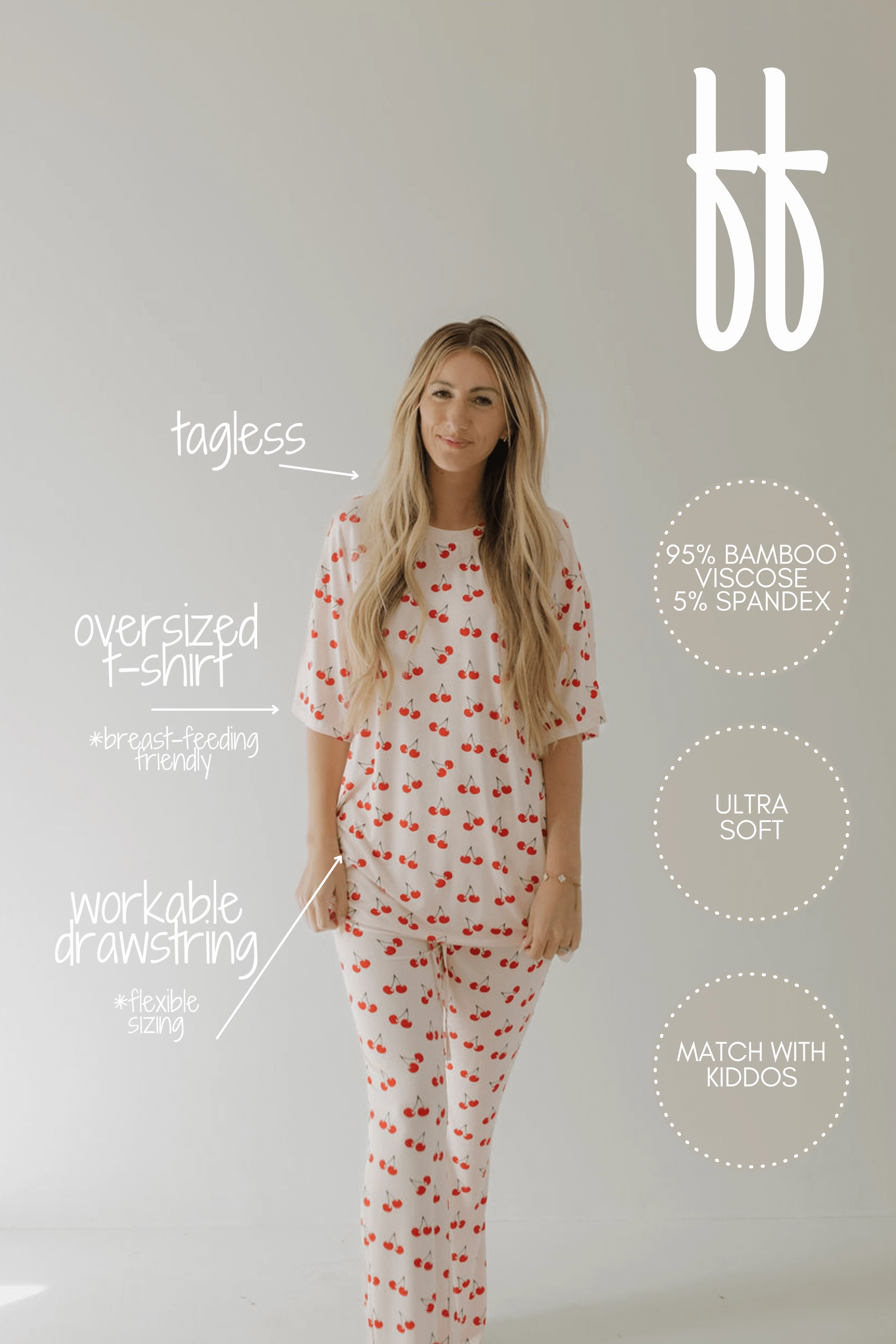 Cherry Orchard | Short Sleeve Women's Bamboo Pajamas
