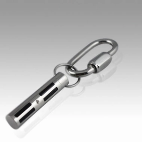 Classic Cylinder Keepsake Key Chain For Cremation Ashes