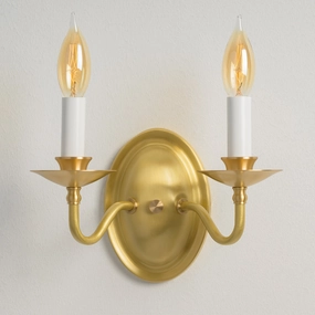 Colonial Curve Double | Candlestick Sconce