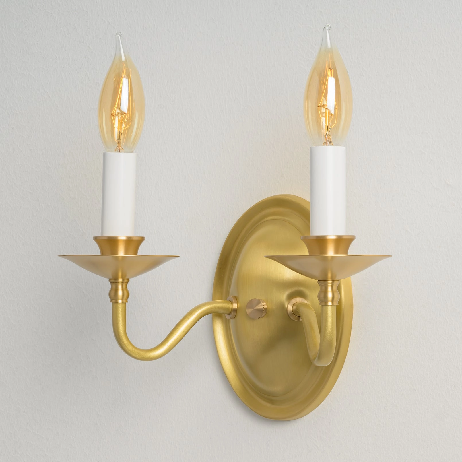 Colonial Curve Double | Candlestick Sconce