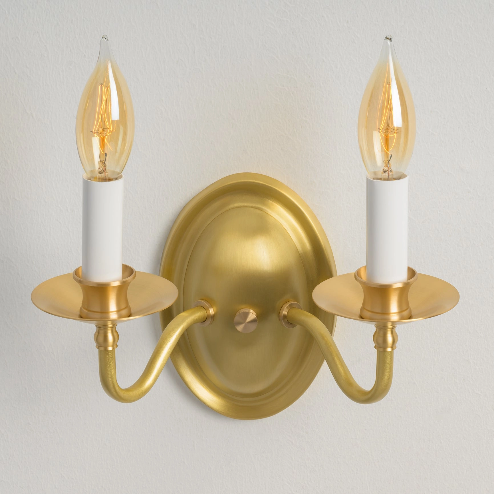 Colonial Curve Double | Candlestick Sconce