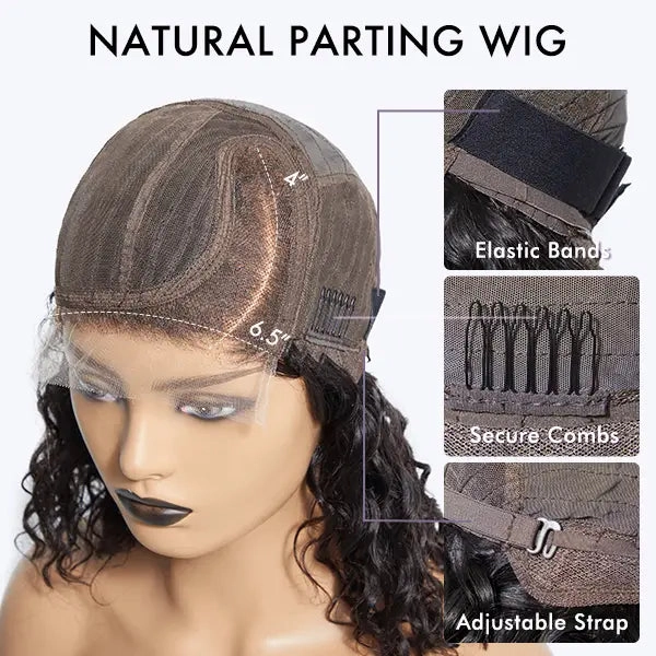 Crazy Wednesday | Blonde Highlight Short Curly Glueless Minimalist HD Lace Human Hair Wig