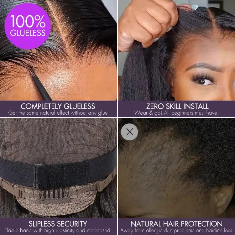 Crazy Wednesday | Blonde Highlight Short Curly Glueless Minimalist HD Lace Human Hair Wig
