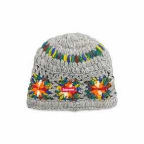 Crochet Beanie SS25 Grey