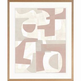 Desert Moon IV Print 100cm x 140cm Whitewash Oak Frame
