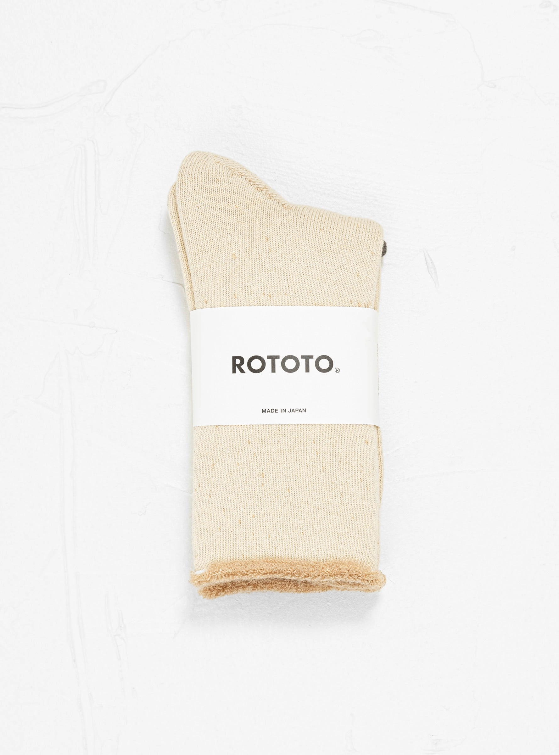 Double Face Cozy Sleeping Socks Ivory & Beige