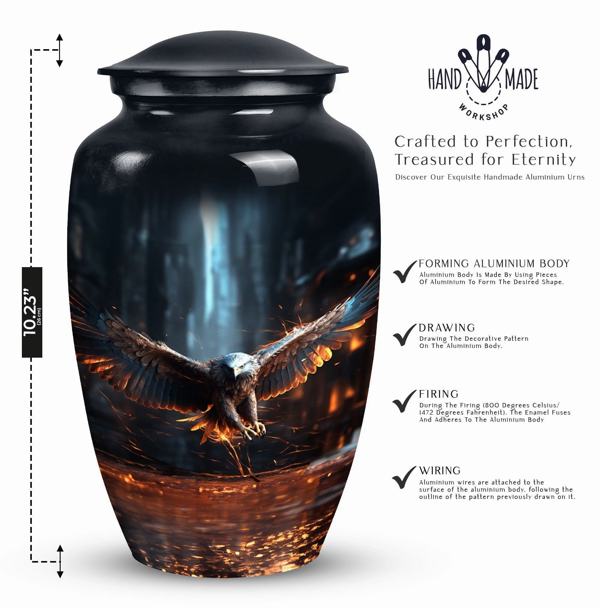 Eagle Design Cremation Urn: A Cherished Memorial Urn with Custom