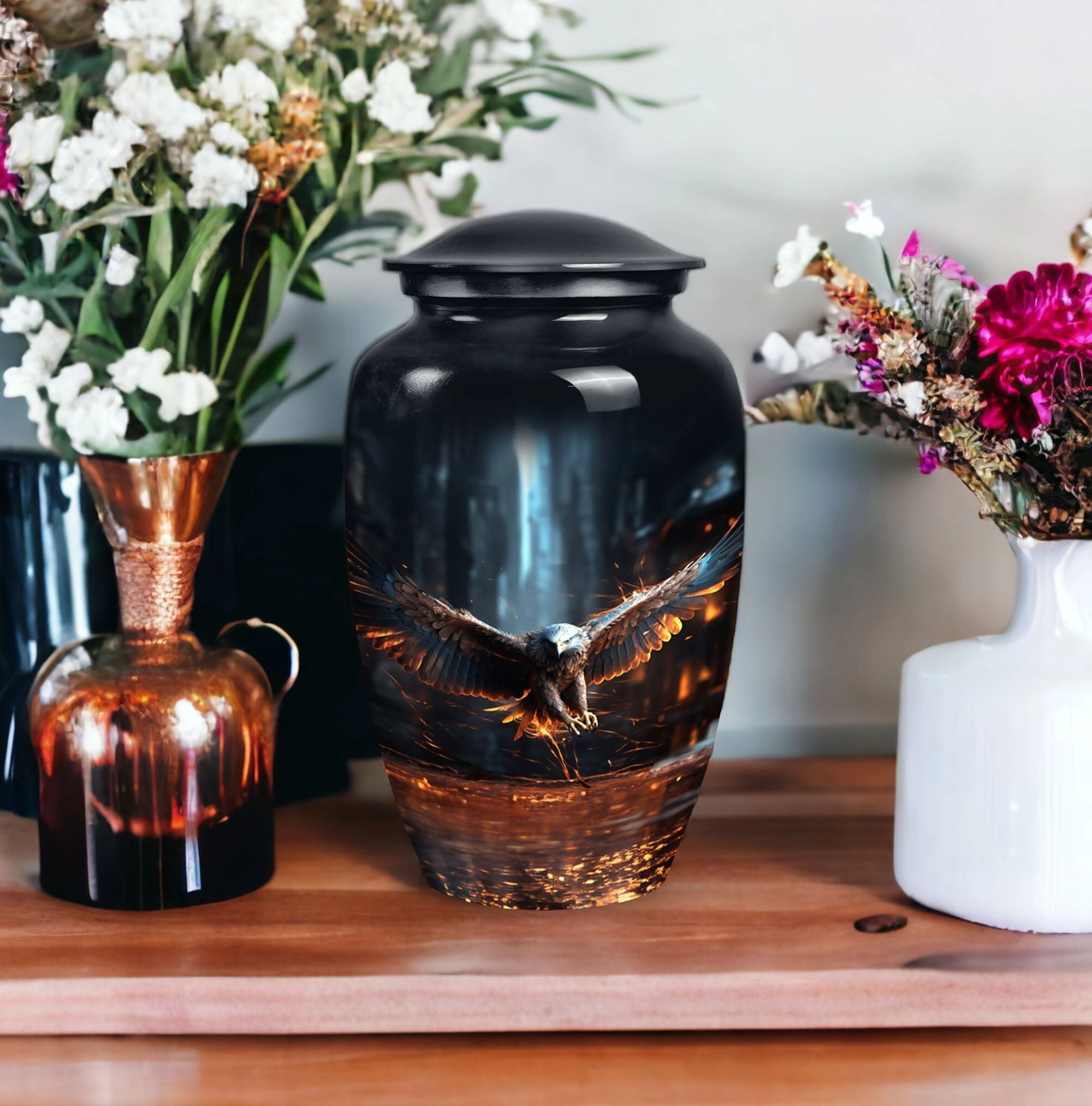 Eagle Design Cremation Urn: A Cherished Memorial Urn with Custom