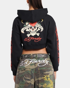 Ed Hardy Women's Love Kills Slowly Hoodie Black