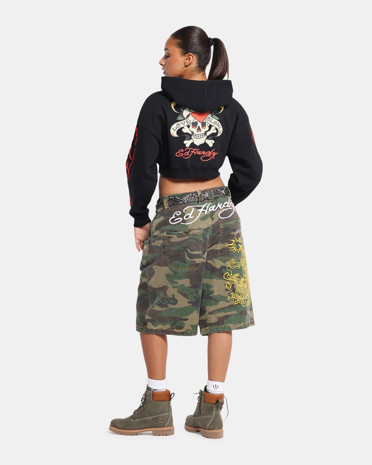 Ed Hardy Women's Love Kills Slowly Hoodie Black