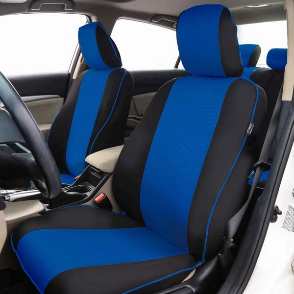 Edgy Piping Seat Covers - Front Set Blue