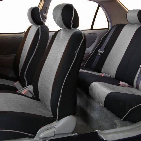 Edgy Piping Seat Covers - Full Set Gray