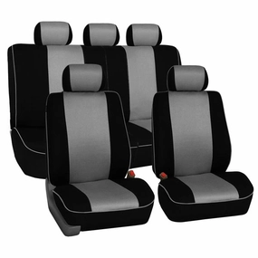 Edgy Piping Seat Covers - Full Set Gray