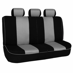 Edgy Piping Seat Covers - Rear Gray