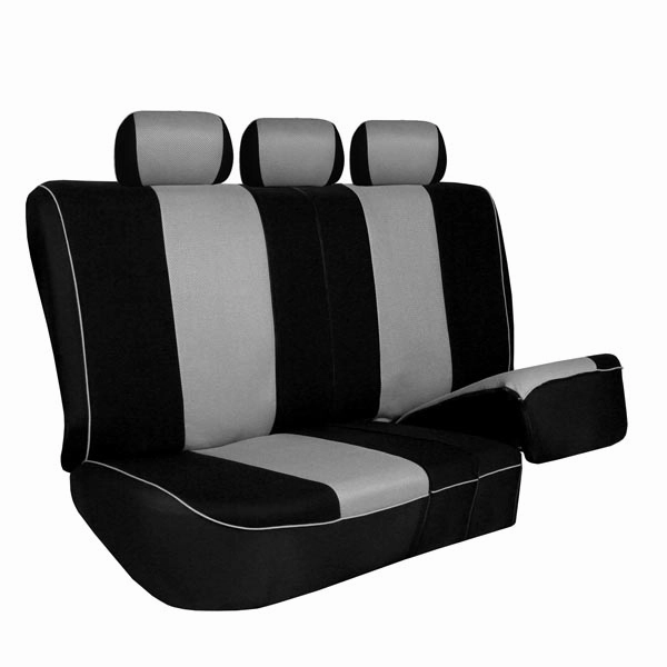 Edgy Piping Seat Covers - Rear Gray