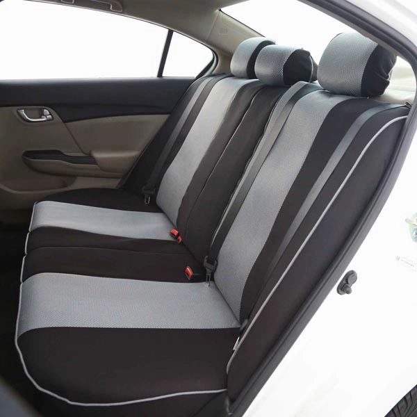 Edgy Piping Seat Covers - Rear Gray